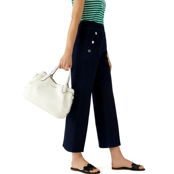 New Kate Spade Dumpling Large Satchel Pebble Leather Parchment - Picture 2 of 4